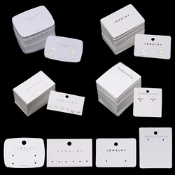 50Pcs Cardboard Paper Package Earring Cards For Ear Studs Hanging Board Plain Jewelry Accessories Display Holder Tag Gift