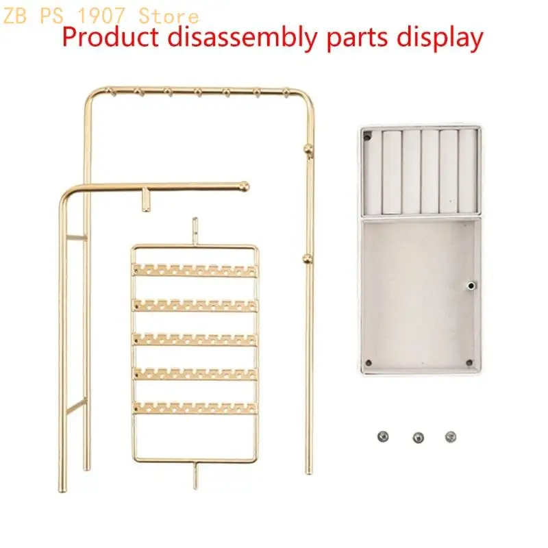 Rotating Earring Holder Stand for Vanity Jewelry Storage Use 55KA