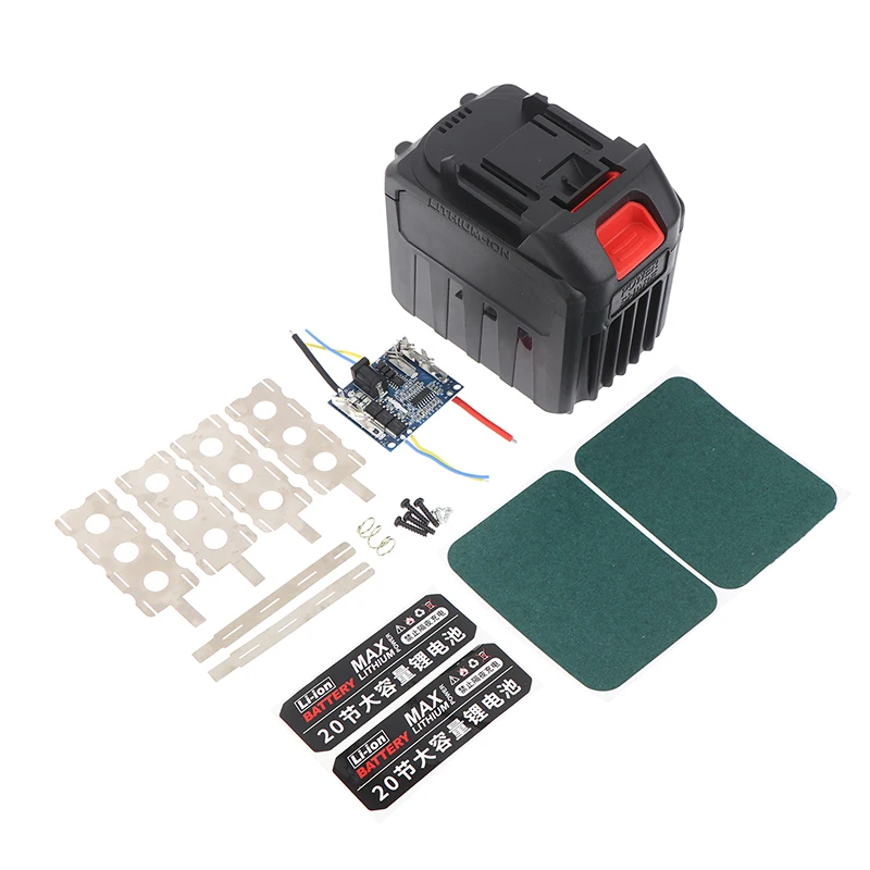 

20-Cell 18650 Li-ion Battery Pack Kit with 60A BMS, 21V Balance Charging PCB & LED Indicators