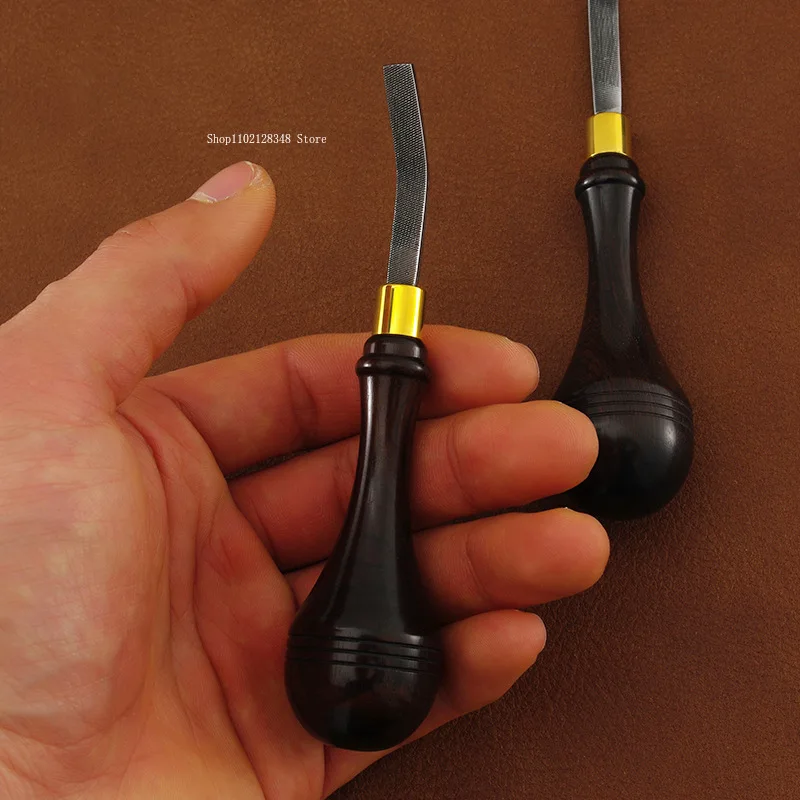 Leather Tool Roughing File Steel Cutter Head Wood Handle  DIY Belt Surface Grinding Rough Treatment/easy Bonding Leather Tool