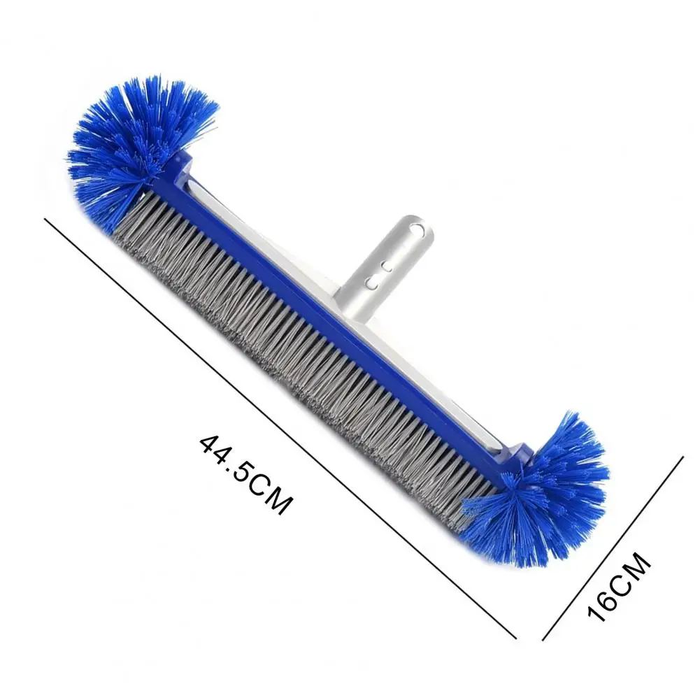 Swimming Pool Brush 18-inch Swimming Pool Brush Head with Corner Brush Semi-spherical Bristles Design Easy-to-install Tile