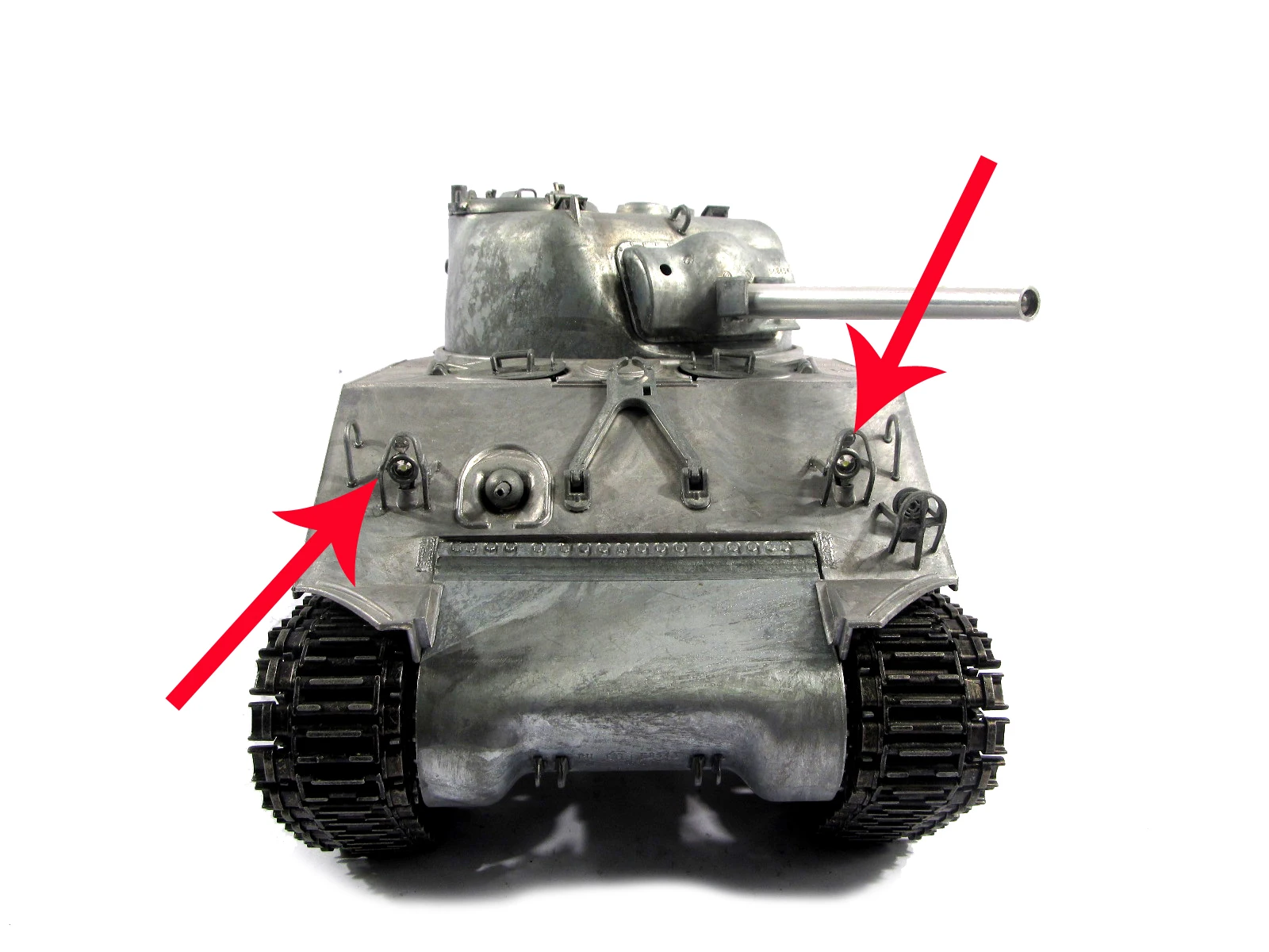 Mato MT167 1/16 Sherman Metal Headlights With Guards For 1:16 Mato Metal Sherman M4A3(75)W RC Tank