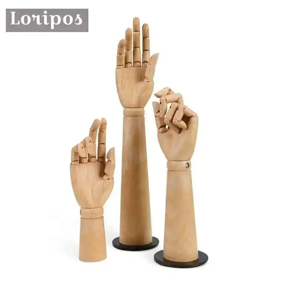 Window Display Props Joint Wood Hand Model Comic Sketch Model Imitation Wooden Grain