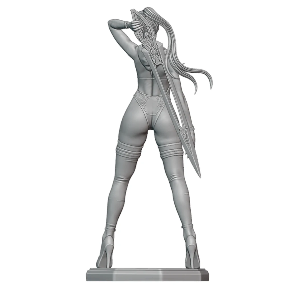 Belle Eve Swordsman NSFW Resin Model Kit 3D-Druck Puppe 1/24 Unmontierte Harzfigur Statue Kits Unbemaltes Spielzeug Gk Spielset