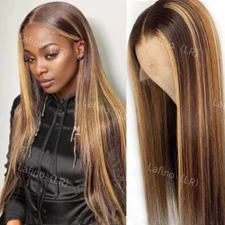 HD Straight Lace Frontal Highlight Wigs Choice 13x6 13x4 Colored Human Hair 100% Quality Brazilian Cheap Wigs on Clearance Sale