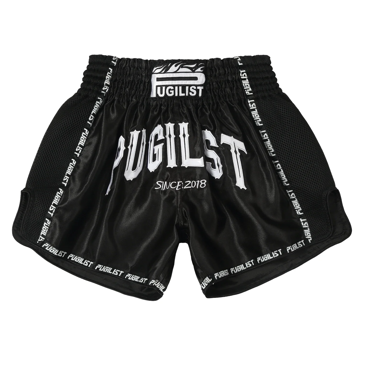 PUGILIST P5 ORIGIN  black muay thai shorts boxing fight short sport shorts embroidery quick-dry