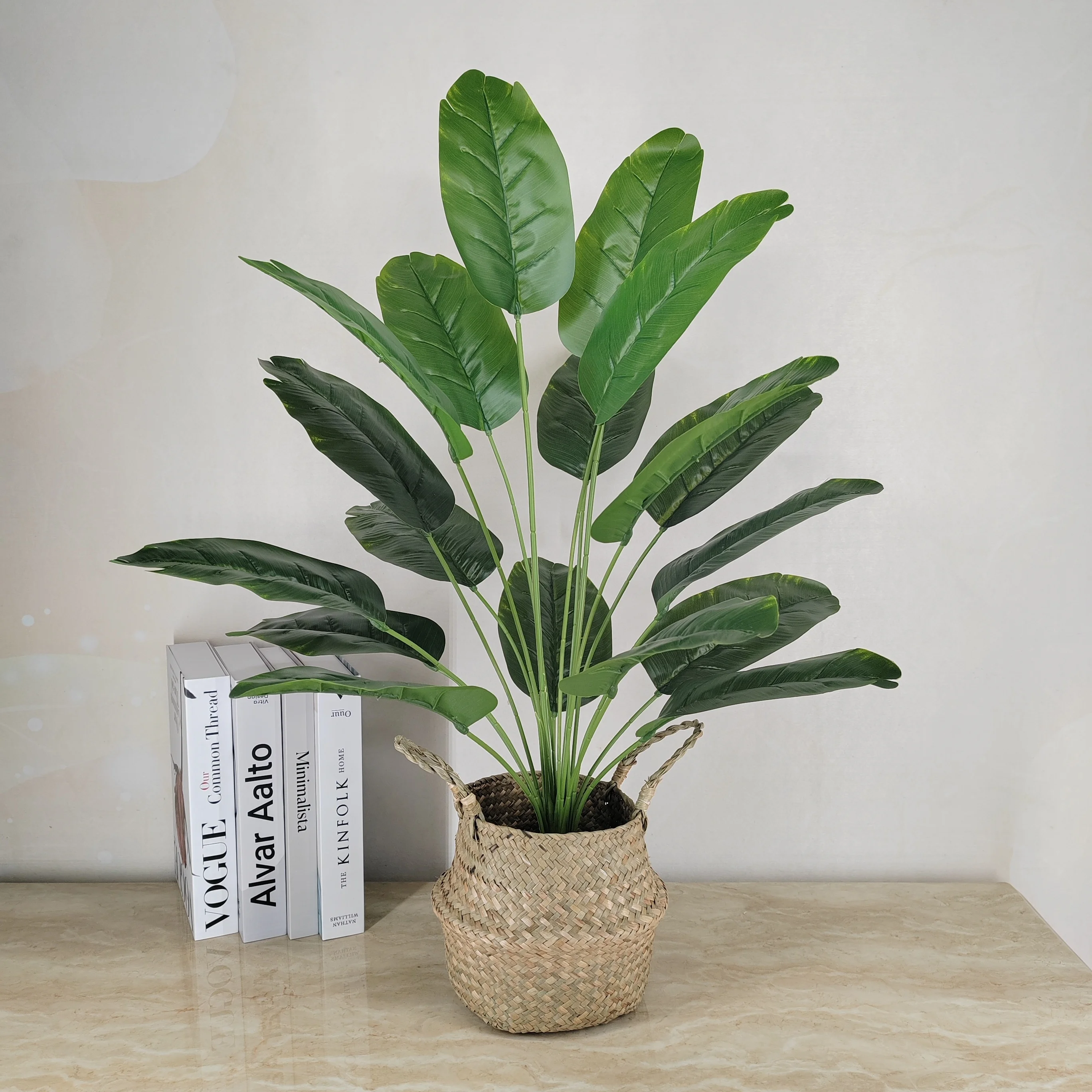 

76cm Artificial Plants Banana Tree Fake Bird of Paradise Leaves Tropical Palm Plants for Home Wedding Garden Party Decor