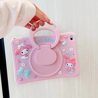 3D Cartoon My Melody 360 Rotation Stand Tablet Silicone Case For Samsung Galaxy Tab A7 A8 A9 10.5 S6 Lite S7 S8 S9 Plus FE Cover