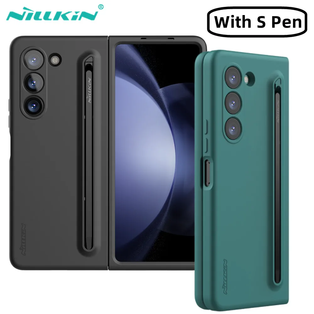 

Nillkin With S Pen Silicone Case For Smasung Galaxy Z Fold 5 Case Built-in Stylus Pen Slot Protection Cover For Samsung Fold5 5G