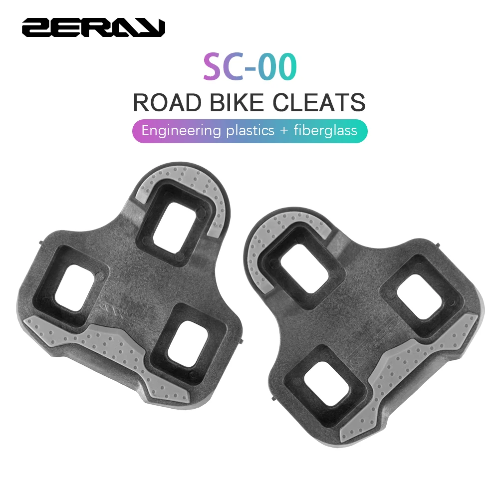 ZERAY Road Bike Cleats Set for Look Keo Selft-locking System Pedals Shoes 0 3 6 Degree Float Pedals Cleat  Bicycle Parts