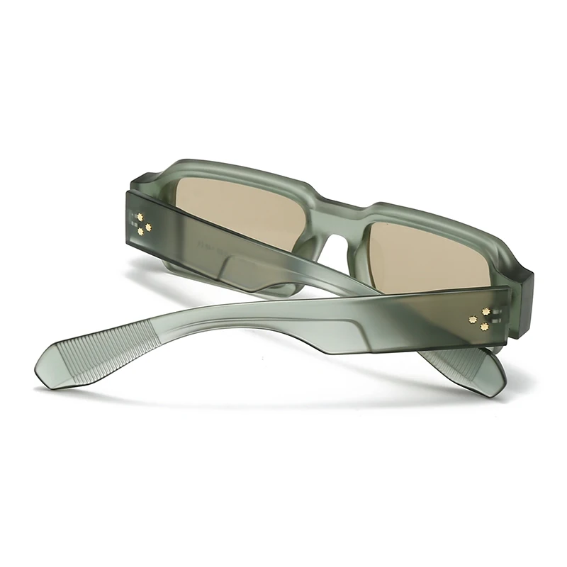 Foreign Trade Cross-Border Popular Sunglasses with Rice Nail Design, European and American Street Photography Ins Popular Square Model