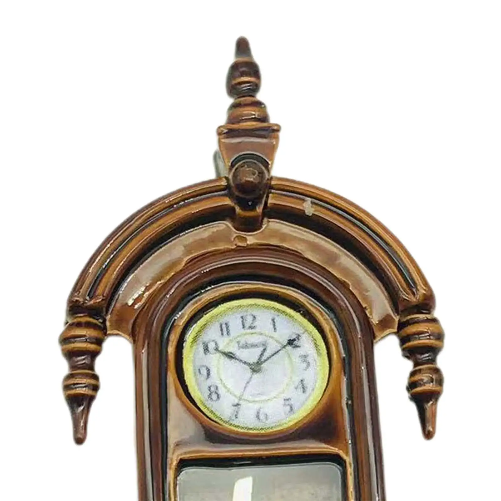 Puppenhaus im Maßstab 1:12, römische Uhr, Metall-Miniaturmöbel, DIY-Heimdekoration, Zubehör für Puppenhaus-Modellszene