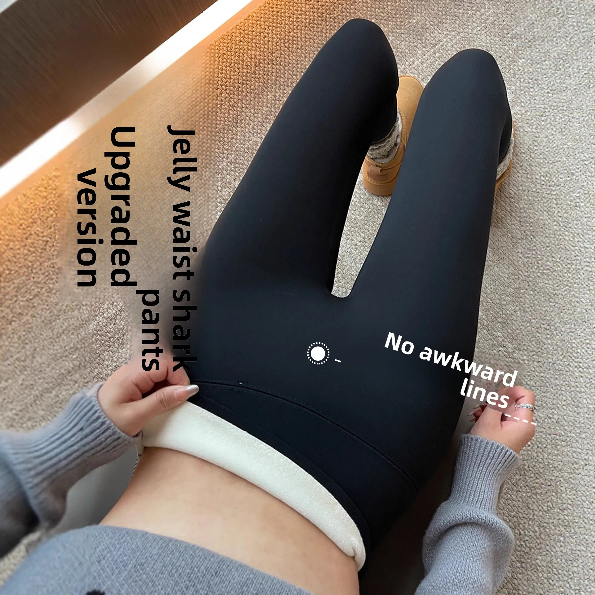 

High Waist Fce Lined Yoga Pants Women's Autumn 2025 New Sle Slim Fit ark Pants Outerwear for Small Stature