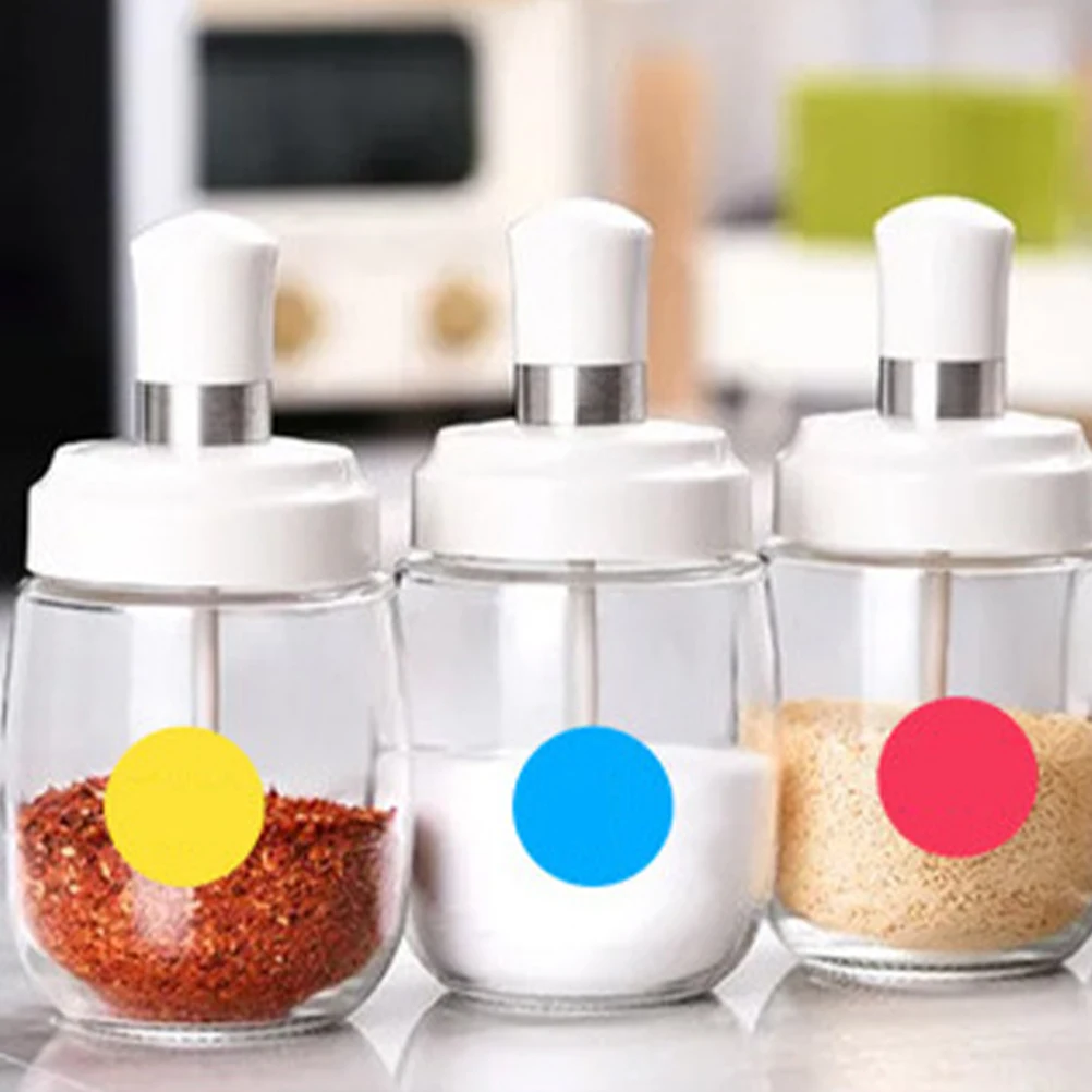 

10 Sheets Round Stickers Adhesive Classifying Dot Blank Label Supply Circle Paper Copper Plate Versatile Writable Sealing