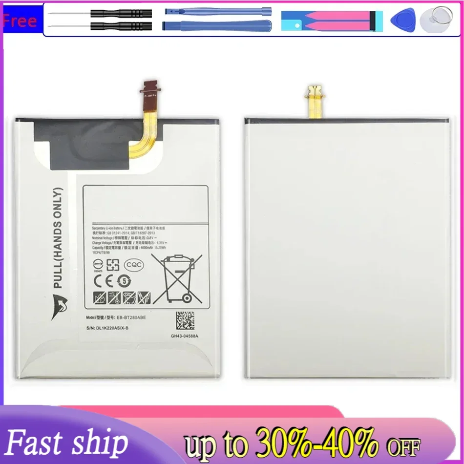 EB-BT280ABE 4000Mah Replacement Battery For Samsung Galaxy Tab A 7.0 SM T280 T285 SM-T280 Bateria Tracking Number