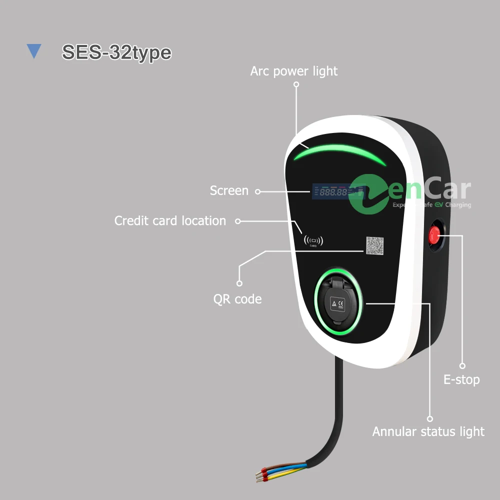 TUV Duosida 32A 7.2kw wifi smart home ev charger car charging station point with type 2 socket