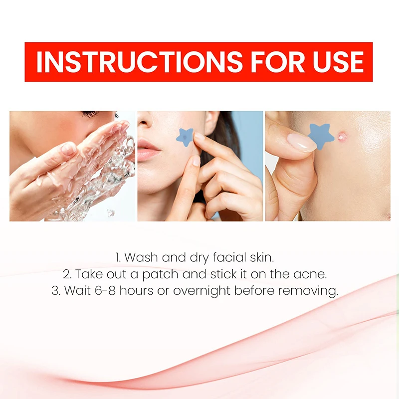 200 unids/set de pegatinas de acné de dibujos animados de colores mezclados, pegatinas circulares en forma de estrella en forma de corazón, herramientas para el cuidado de la piel y el maquillaje Facial