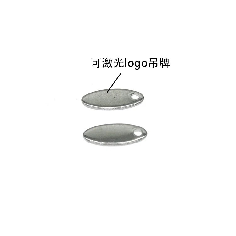 10pcs Stainless steel necklace tag Oval end chain Egg Pendant diy jewelry accessories can be engraved laser logo