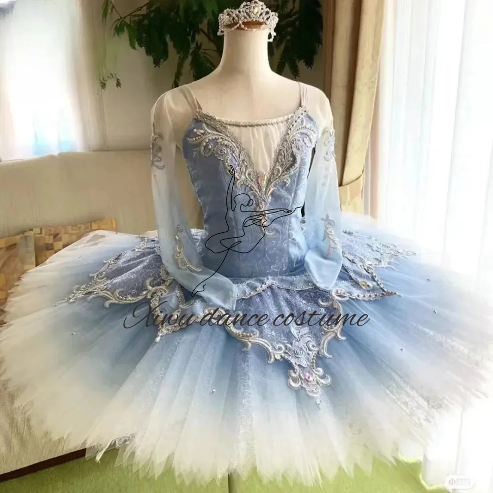 Tutú profesional de hada lila para adultos y niños, falda de tutú de rendimiento de Pachita, La Bella Durmiente