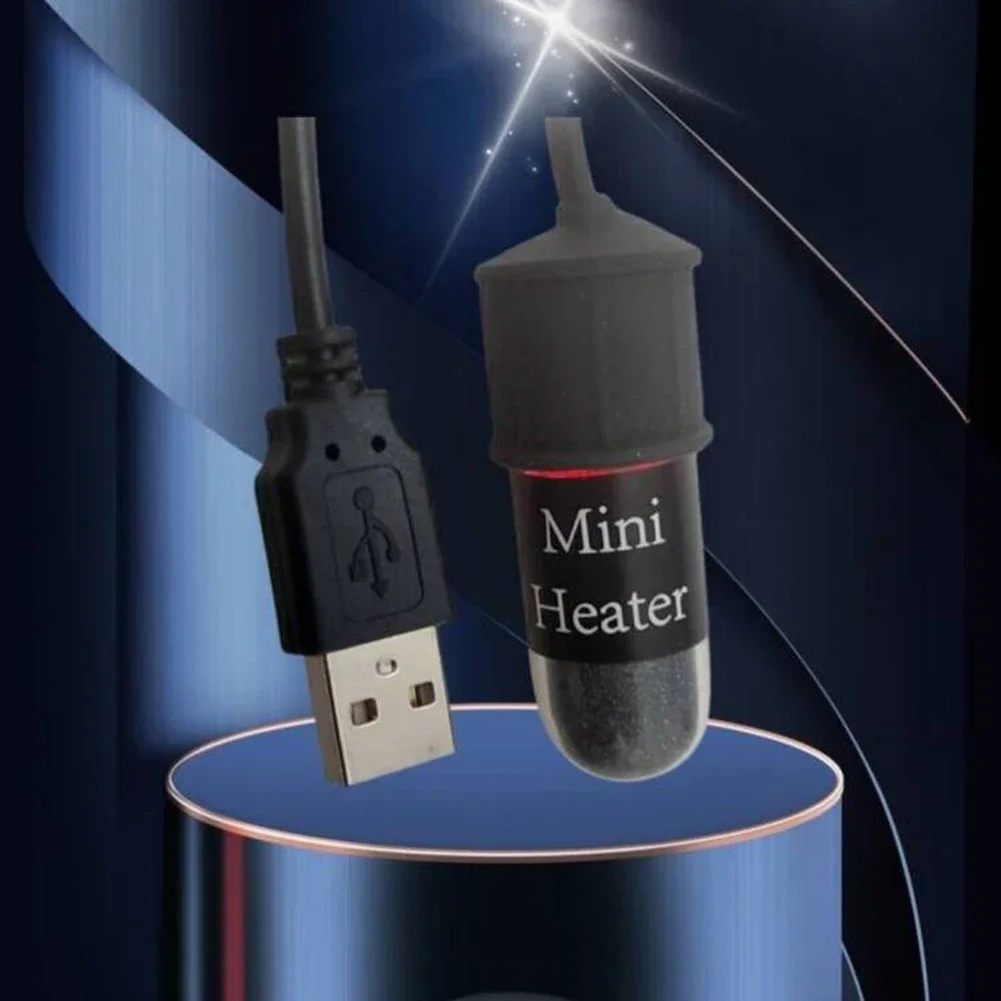 Fish Tank Heater with USB Connection Submersible Thermostat for Aquatic Environments Adjustable Temperature Settings