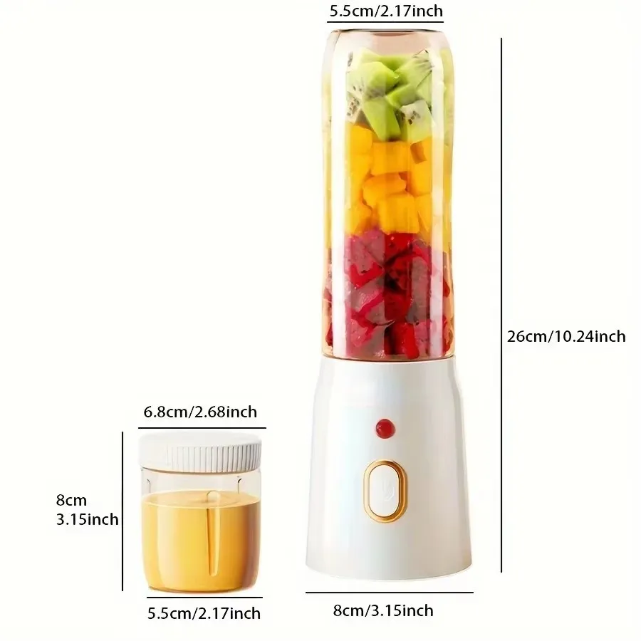 Electric Juicer Fruit Juice Cup Convenient To Carry Student Home Mini Juice Blender 6Blades Quick Crush USB Charging Juicing Cup