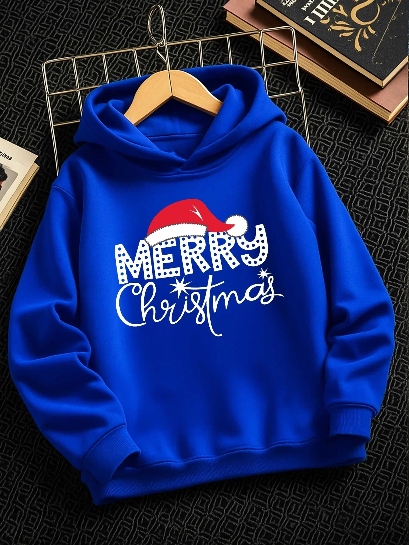 MERRY CHRISTMAS Autumn and Winter Boys Winter Fashion Casual Hoodie Fashion Sports Print Sports Outdoor