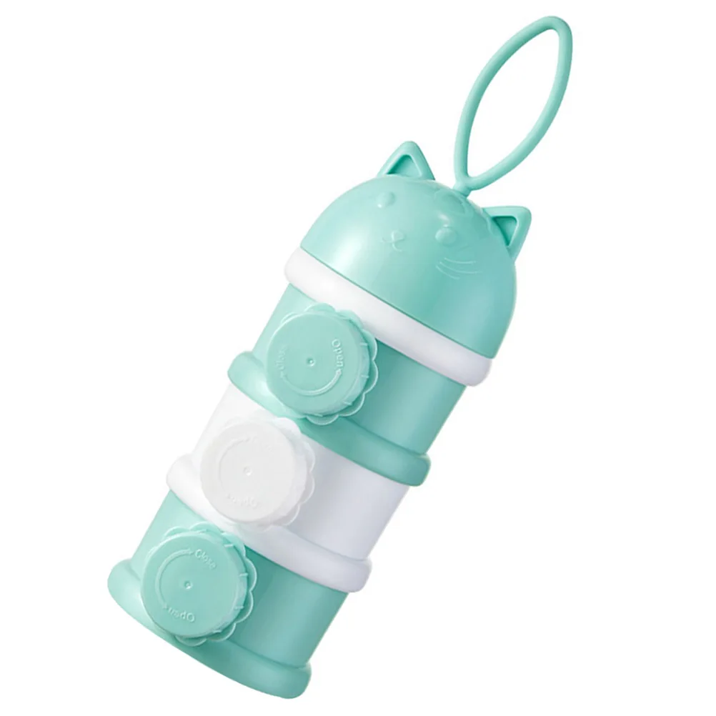 

1pc 3 Layers Milk Powder Box Stackable Snack Container Baby Food Organizer Detachable Baby Feeding Container Safe Pp Material