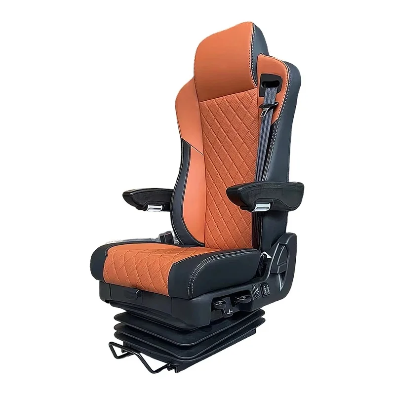 Auto Accessories Pneumatic Luxury Semi Truck Air Ride Seats Adjustable Leather Truck Driver Suspension Seat