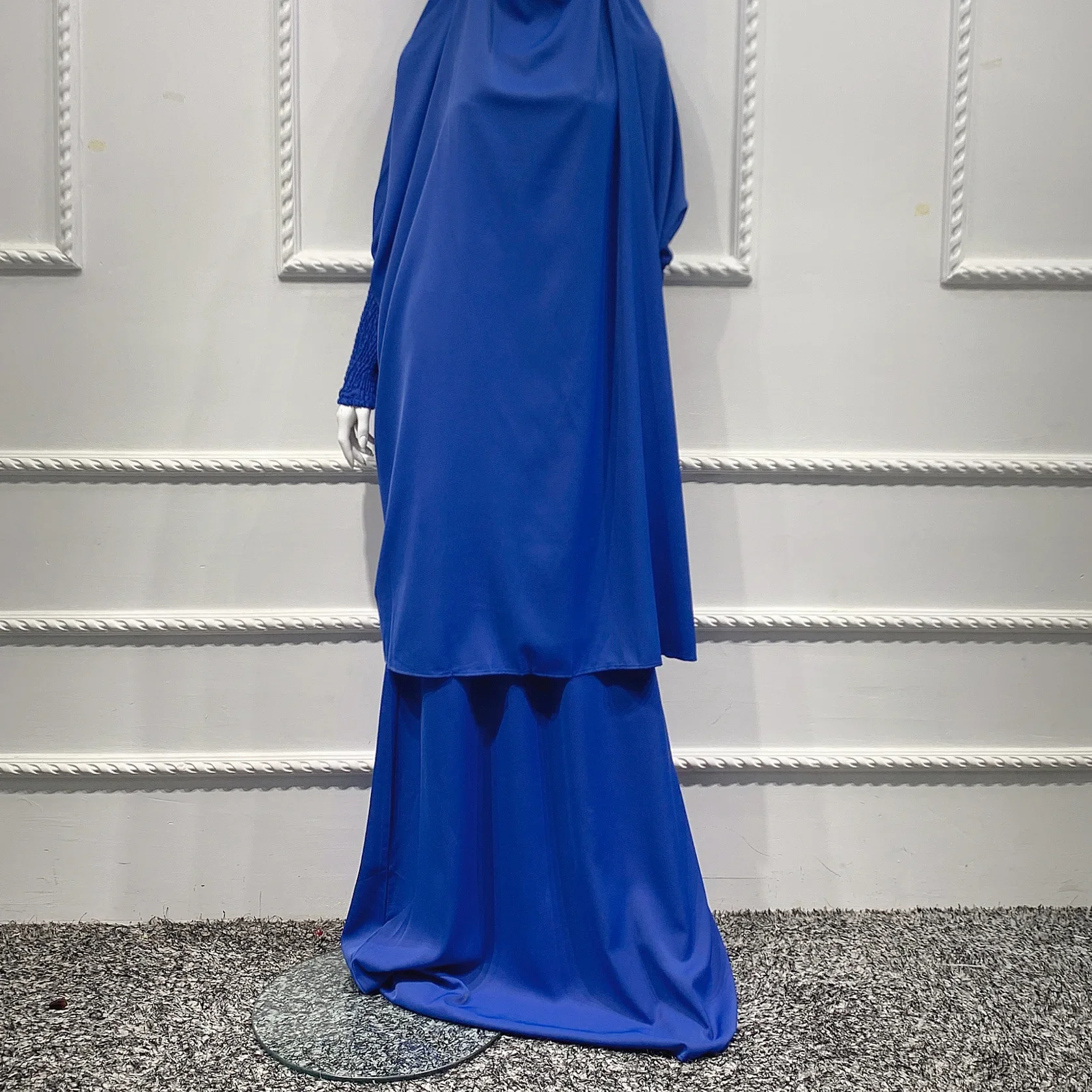 

Autumn New 2 Pcs Muslim Sets Middle East Robe Large Size Abaya Hijab Skirt Suit Women's Dubai Two Piece Set Full Coverage Robe