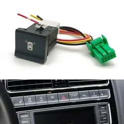 1PC Car LED Light Power Radar Switch Button with Connection Wire For VW polo 6C 2014 2015 Auto Accessories