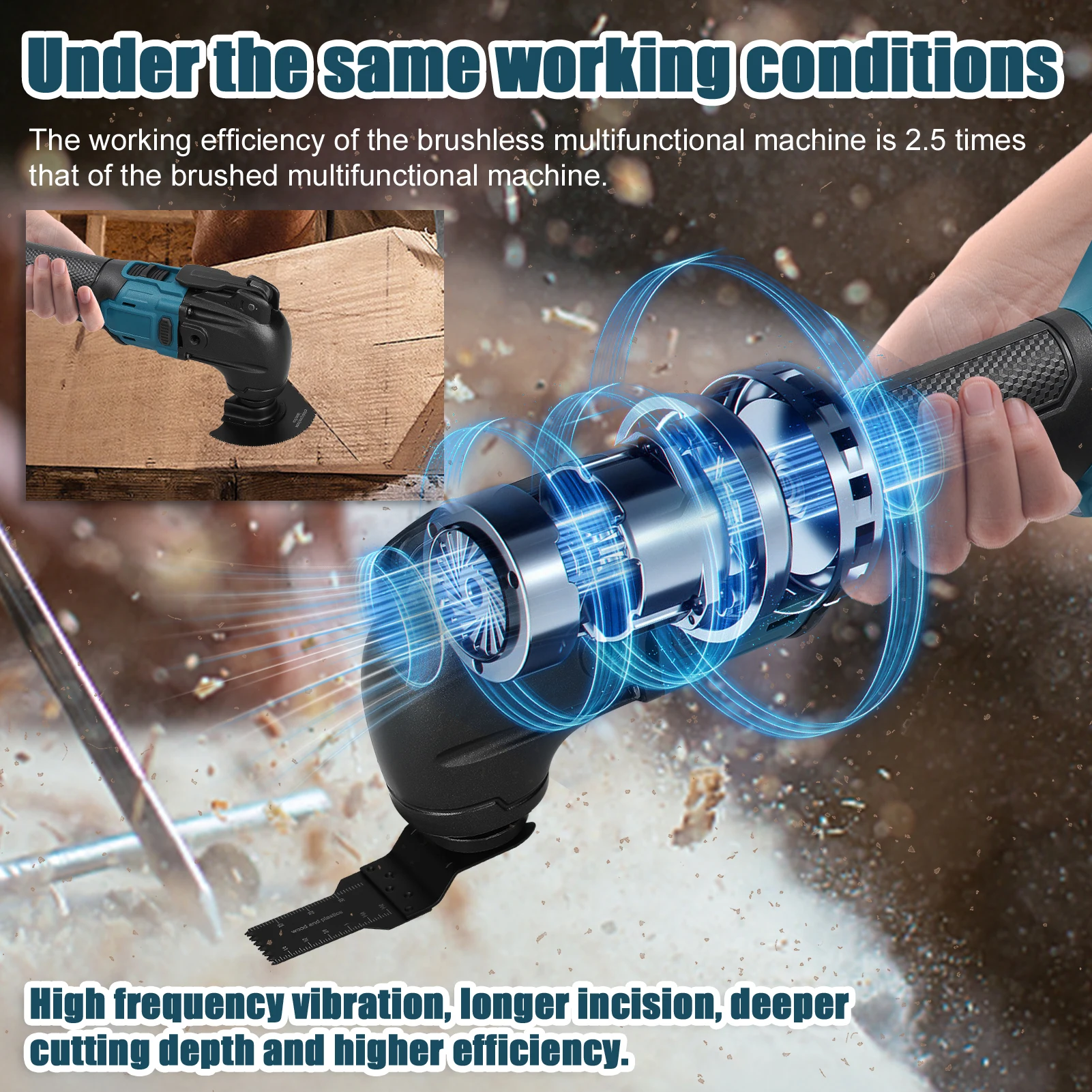 Brushless Multifunction Oscillating Tool 2000PM Electric Saw Trimmer/Shovel/Cutting Machine Woodworking Tool For Makita 18V