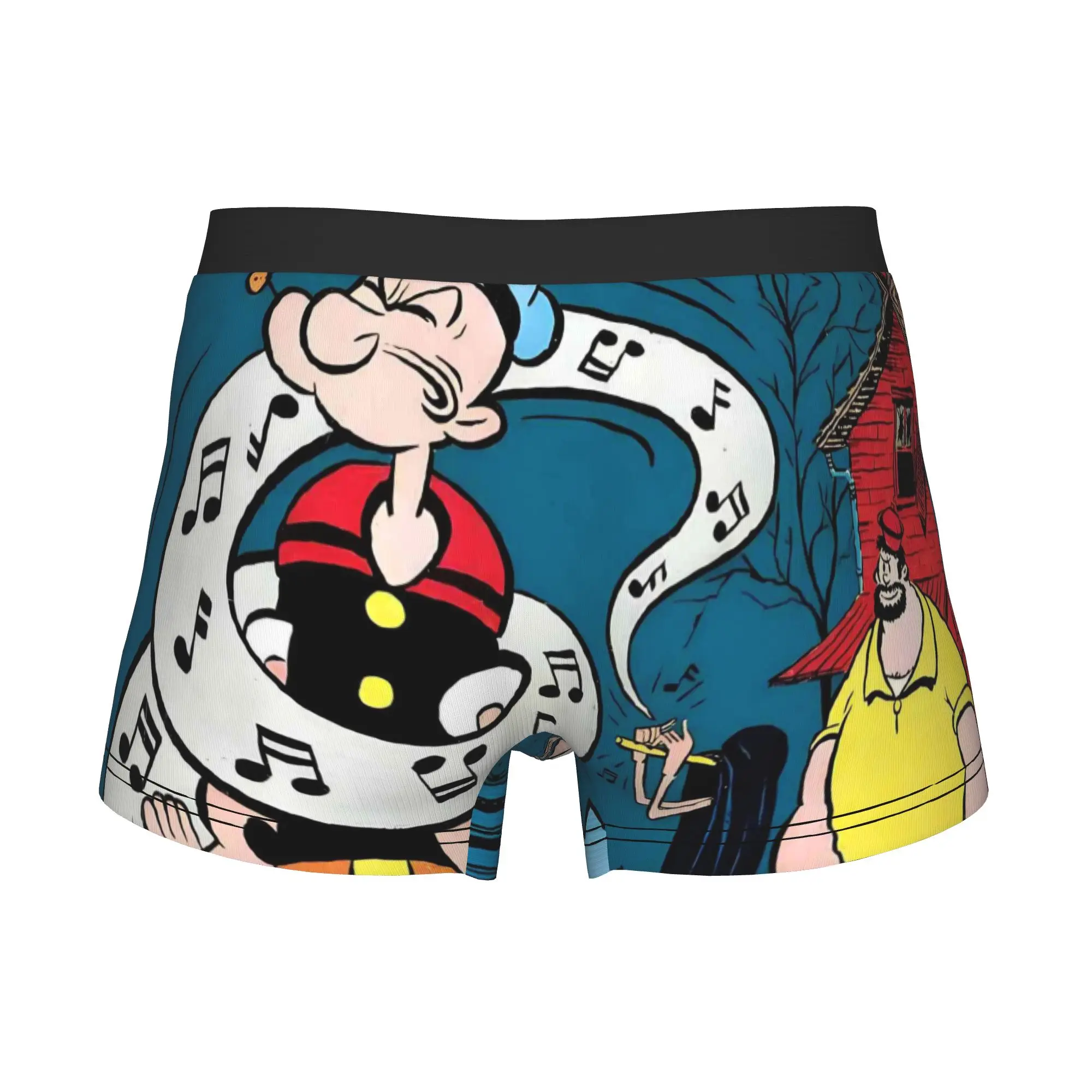 Cool Vintage P-Pop E-Eye The S-Sailor Boxers Shorts Panties Male Underpants Stretch Playing Flute Briefs Underwear