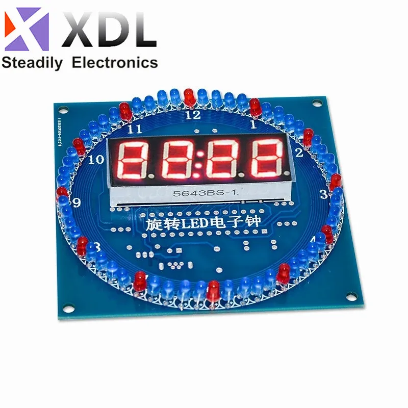 DS1302 Rotating LED Display Alarm Electronic Clock Module DIY KIT LED Temperature Display for arduino