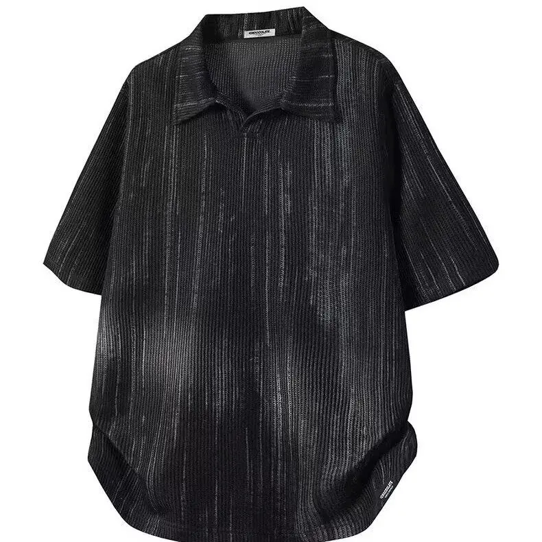 Summer New Design Men's Tie-Dye Short-Sleeved T-Shirt Polo Shirt