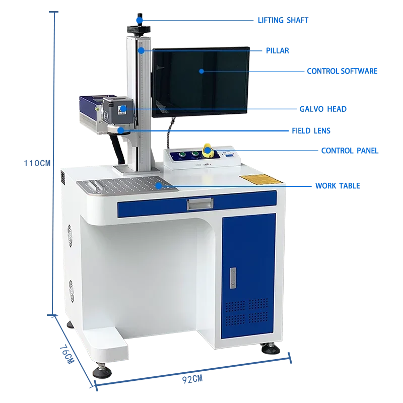 Fiber/Co2/uv  marking machine with visual positioning system  marking machine