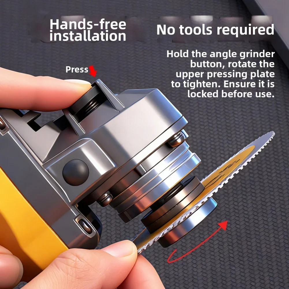 For Angle Grinder Tool-free Cap Upper Pressure Plate Tool-less Installation Secure Locking Mechanism Easy Disassembly