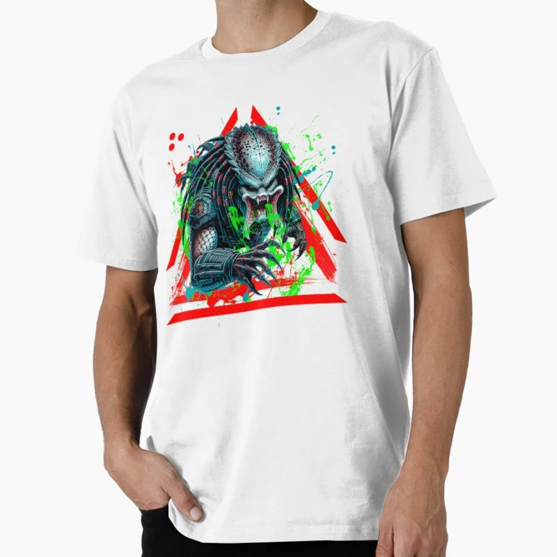 TRACED PREDATOR horror Sci fi The Predator Warrior Alien Hunter Gift t shirt for men 100% cotton print Tee All size tops S-6XL