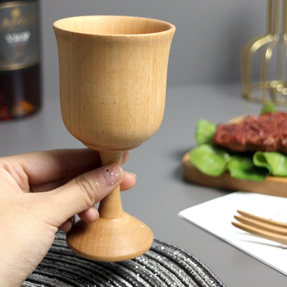 

Wooden Beech Red Wine Glass Banquet Goblet Cocktail Cup Goblets Glasses for Cocktails