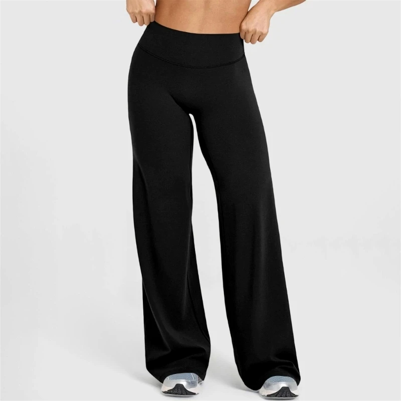 N5KE Wide Yoga Pants for Women High Front Seam Workout Soft Smooth Soft Gym Fitted Yoga Pants