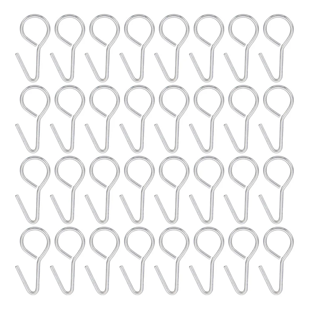 

50Pcs S Hooks Metal Car Seat Cover Fixing Hooks Camper Multifunctional Seat Hangers Rv Storage Door Automotive Clips