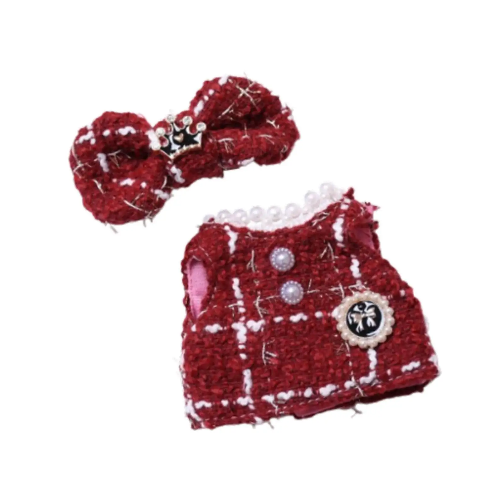 

Одежда для кукол 17 см: Красное платье, съемный модный наряд, аксессуары для кукольного домика, реквизит для фотосессий