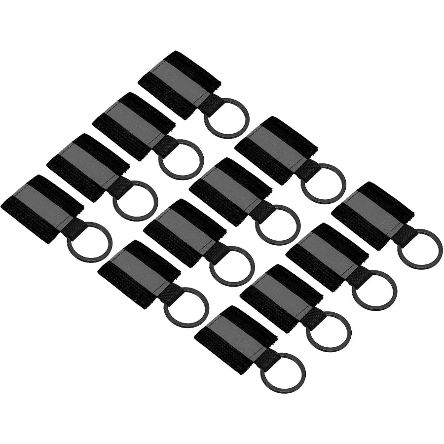 علامات سلسلة المفاتيح العاكسة سستة عاكسة تسحب سلسلة المفاتيح النايلون عالية الوضوح علامات عاكسة لحقيبة الظهر #1