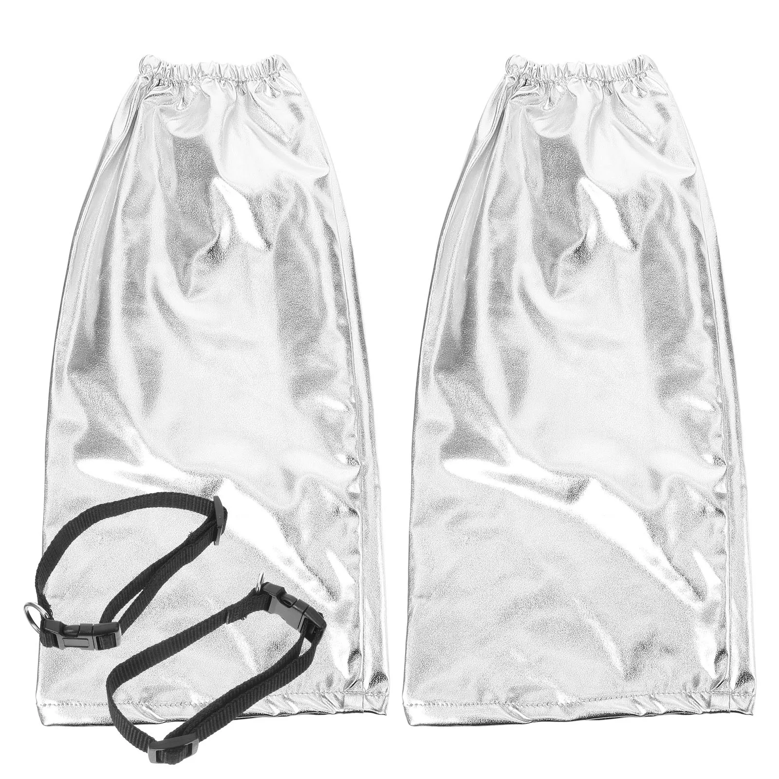 

1Pair Silver Leg Warmers Cool Edgy Design Stylish Festival Wear Fashionable Shiny Look Women Winter Party Daywear Unique