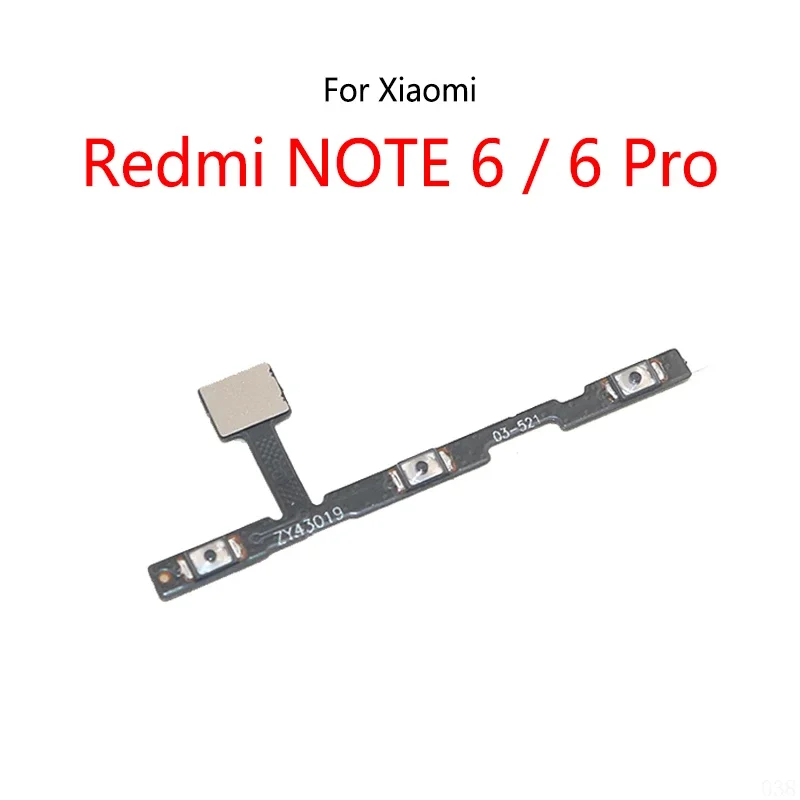 

Pop 5PCS/Lot For Redmi NOTE 6 Pro Power Button Switch Volume Mute Button On / Off Flex Cable