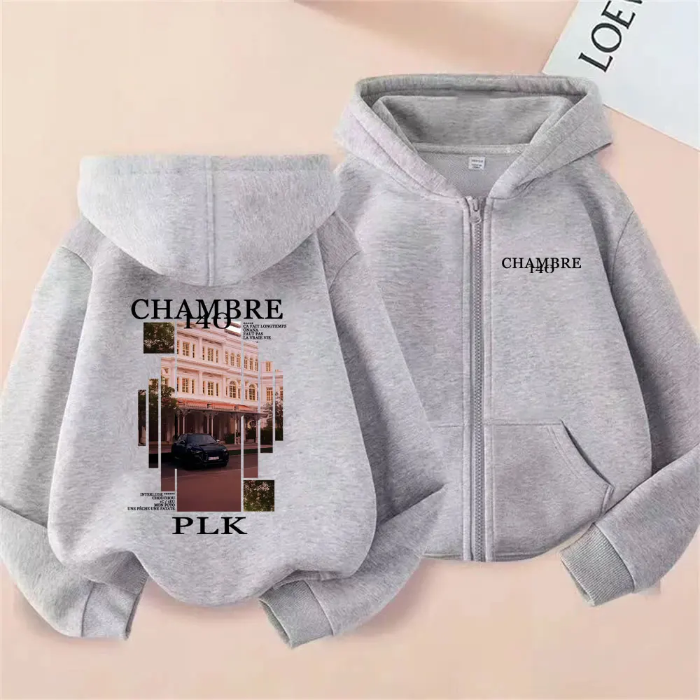 مغني الراب PLK Chambre 140 ألبوم الجرافيك قلنسوة بسحاب الرجال النساء الهيب هوب موضة موسيقى البوب زمم سترة معطف الذكور المتضخم هوديس