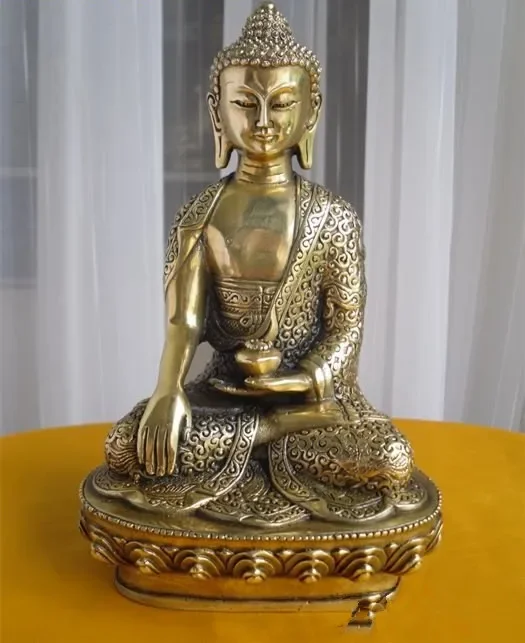 

Furnishing Articles Home Decoration Metal Crafts Tibet Tibetan Buddhis Shakyamuni Bronze Buddha Statue Fengshui Figurine