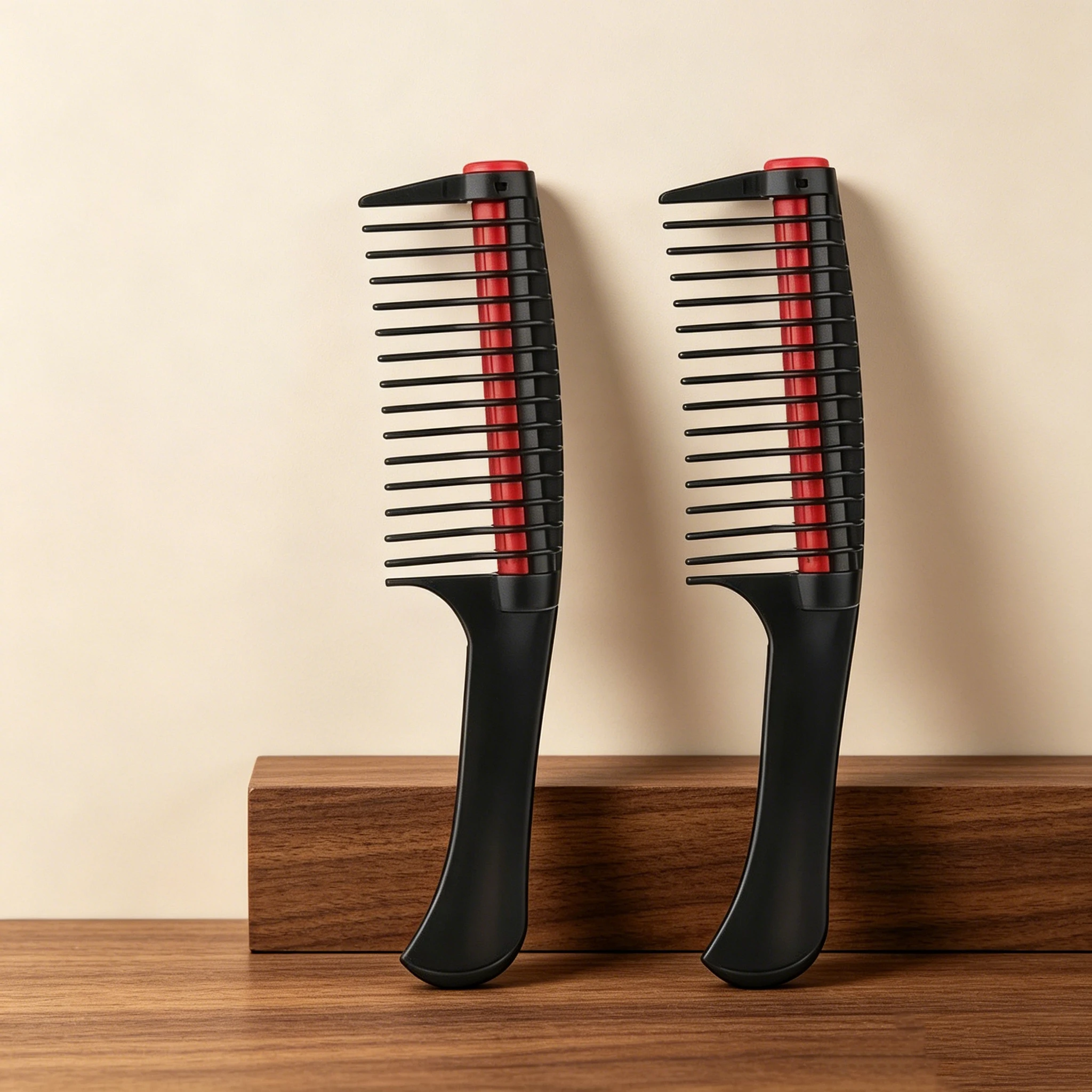 2-Piece Adjustable Hair Highlight Combs Hair Coloring Dyeing Sectioning Comb Salon Hair Tinting Styling Hairdressing Tools