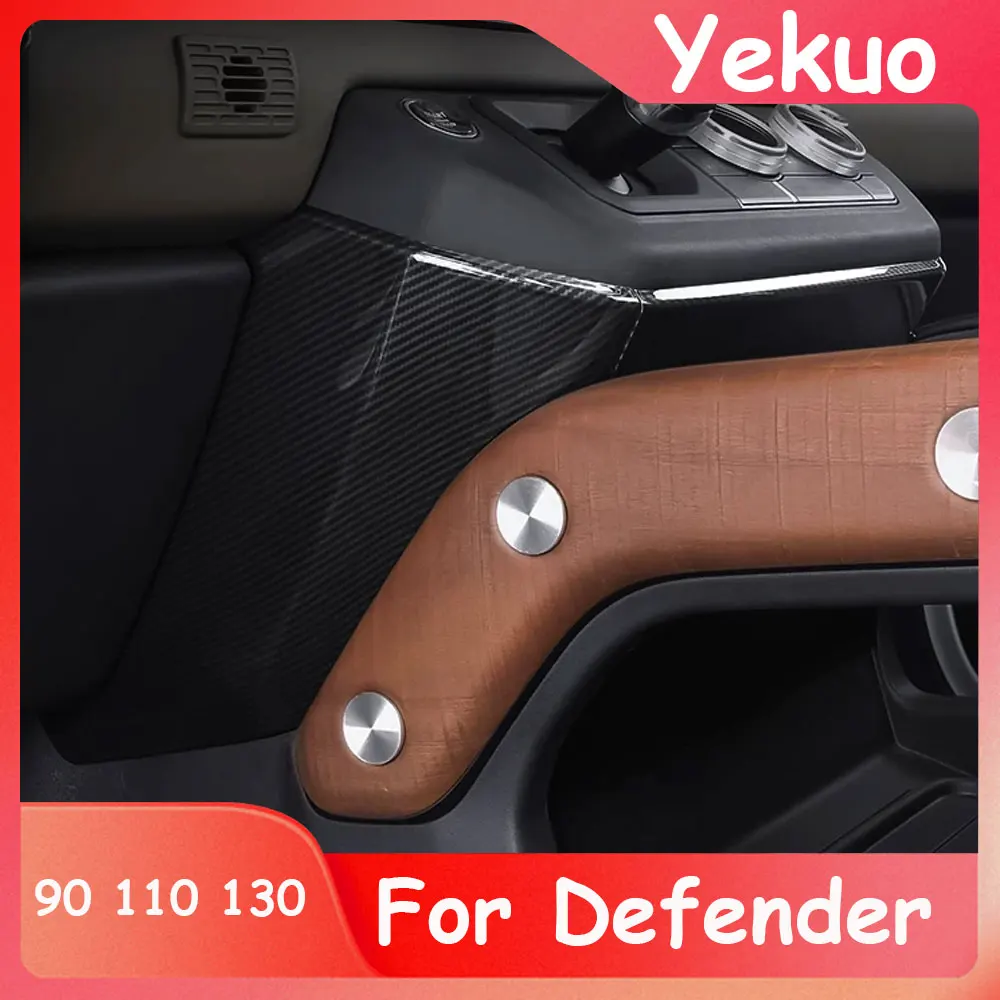

For interior modification accessories of the 2020-2026 Land Rover Defender central control gear shift frame lower decorative pan