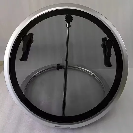 LARIN BRD575 Tempered Glass Aluminum Porthole Marine Skylight Breathable Round Window Boat Deck Hatch For Yacht RV