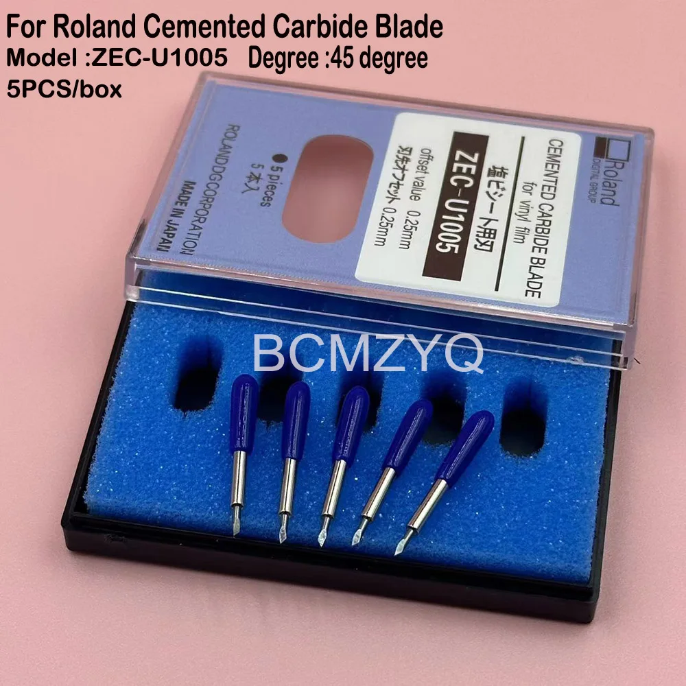 5PCS Roland Cutter Cemented Carbide Blade for Roland XC540 SP300V VP540 VS640 BN20 LEJ640 SC500 VS540 BN20 45Degree Knife Blade